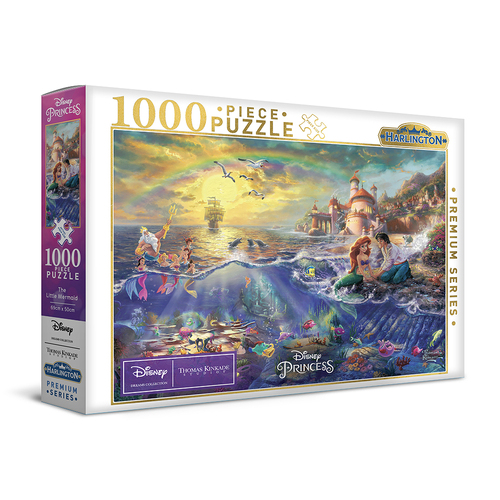 1000pc Harlington Kinkade Puzzle Disney The Little Mermaid 8yrs+ 69x50cm