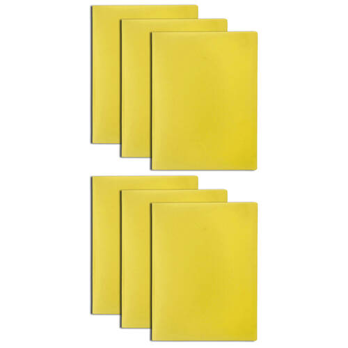 6x Marbig A4 Soft Touch 12 Pockets Display Book - Yellow