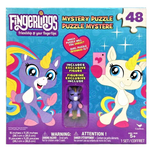48pc Fingerlings Mystery Puzzle w/ Purple Figure