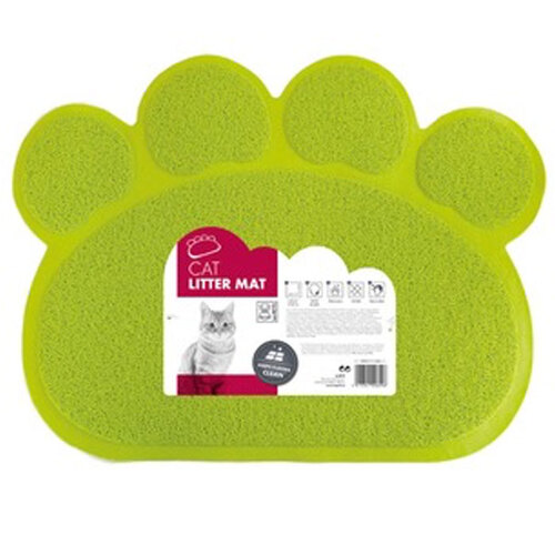 M-Pets Paw Cat Litter Mat Green