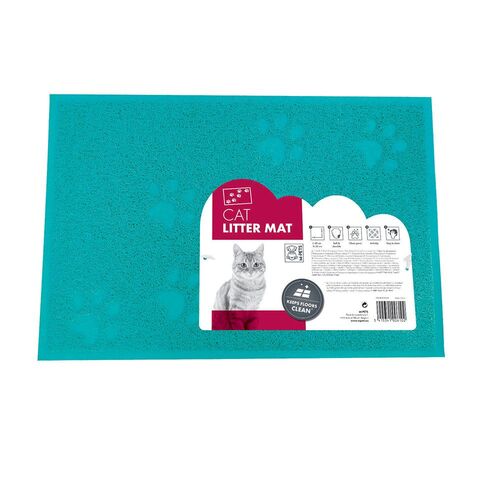 M-Pets Anti Slip Cat Litter Mat Blue 40cm