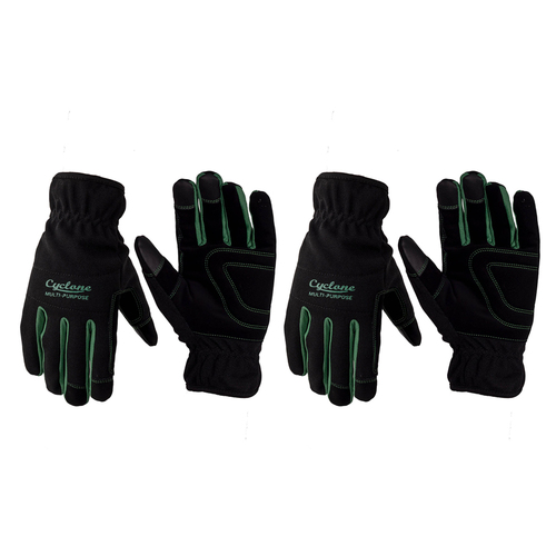 2PK Cyclone Size Medium Multi-Purpose Gardening Gloves Touch Screen Compatible