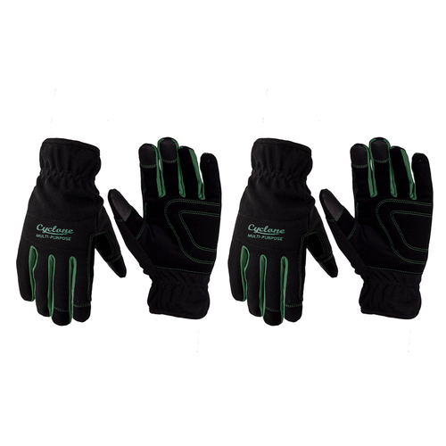 2PK Cyclone Size XL Multi-Purpose Gardening Gloves Touch Screen Compatible