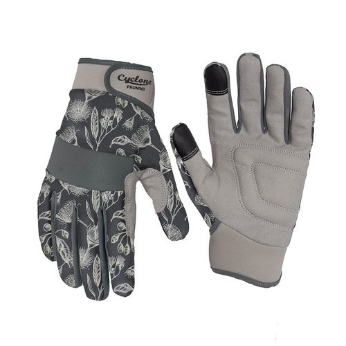 Cyclone Size Medium Gardening/Pruning Gloves Touch Screen Compatible Grey
