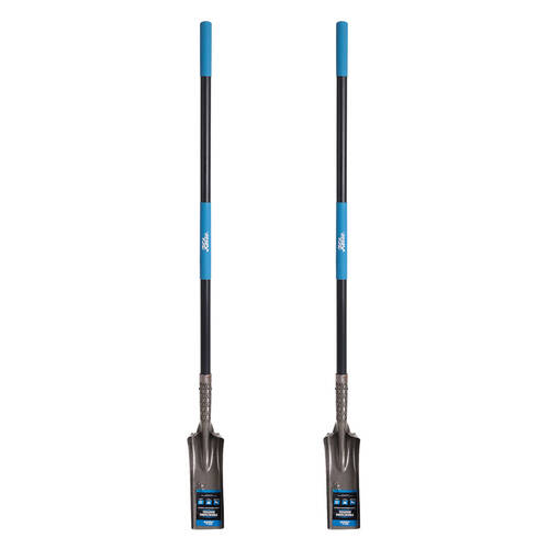 2PK Kelso Heavy-Duty Steel Trenching Shovel Long Handle 153x18cm