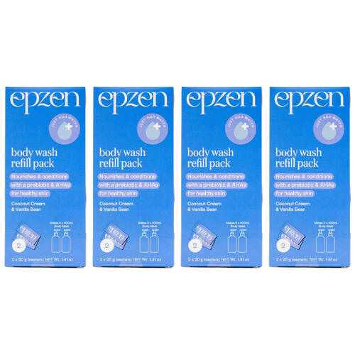 32pc Epzen 20g Body Wash Refill Pack Coconut Cream & Vanilla Bean