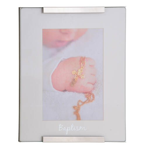 Gibson Gifts Baptism Photo Frame 4x6'' Decor - Silver