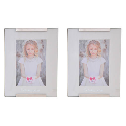 2PK Gibson Gifts Communion Photo Frame 4x6'' Decor - Silver