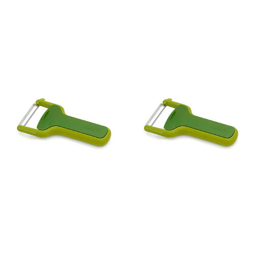 2PK Joseph & Joseph SafeStore 14cm Straight Peeler w/ Blade Guard - Green