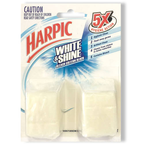 2PK Harpic White & Shine Toilet Cistern/Bowl Flushing Cleaner