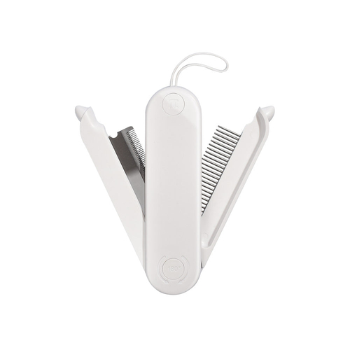 Pakeway Shadow Pet Dog/Cat Foldable Grooming Comb - White