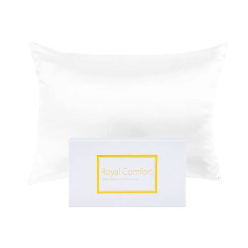 Royal Comfort Royal Comfort Mulberry Silk Pillow Case Twin Pack 51x76cm - White