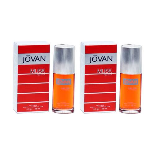 2PK Jovan Musk Mens Fragrance Cologne Spray Bottle 88mL