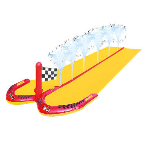 Swim Essentials Double Water Slide Racing Sprinkler Outdoor Play 6y+