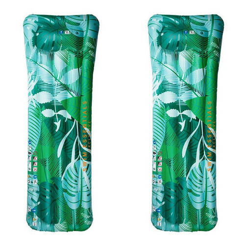2PK Swim Essentials Inflatable Lie On Beach Pool Floater Bed Tropic Dream 177cm 6y+