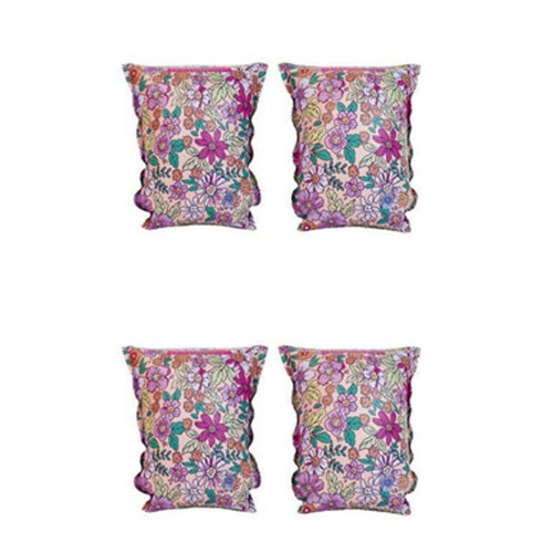 4pc Swim Essentials Kids Inflatable Armbands Floater Set Pink Blossom 2-6y