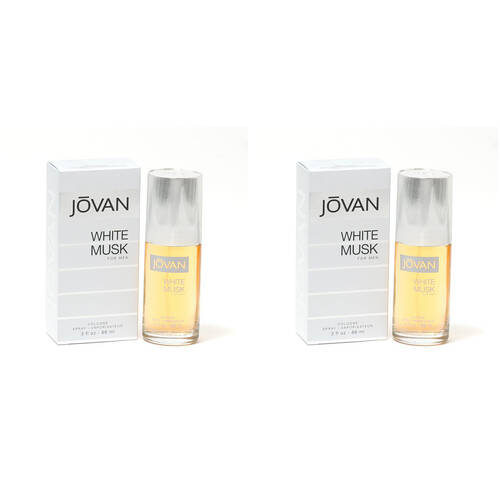 2PK Jovan White Musk EDC Eau de Cologne Fragrance Perfume Spray For Men 88ml