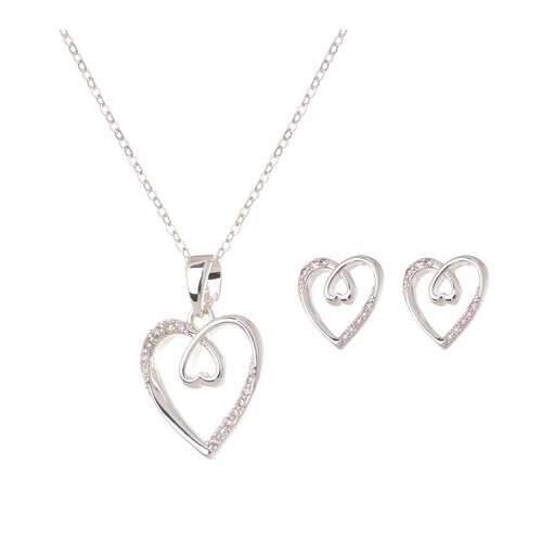Gibson Gifts Equilibrium Sister Silver Necklace & Earrings Set