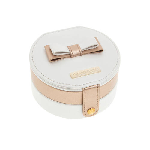 Gibson Gifts Equilibrium Faux Leather Round Jewellery Box