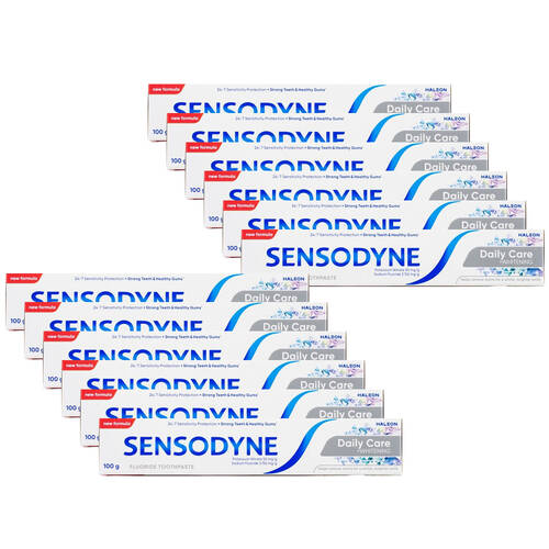 12PK Sensodyne 100g Toothpaste Teeth Daily Care Whitening