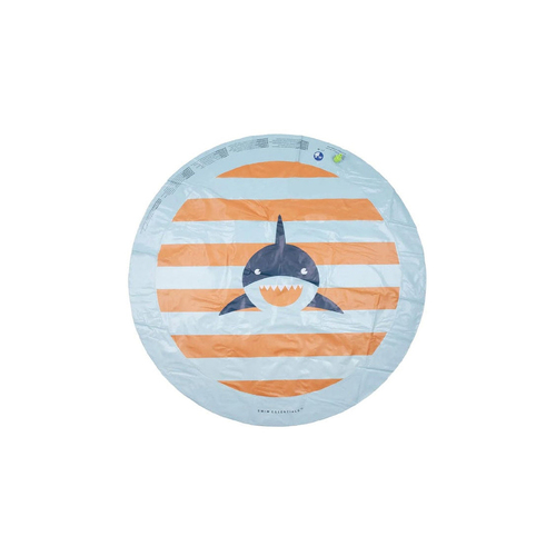 Swim Essentials Kids Inflatable Sprinkler Mat 150cm Round Shark 3y+