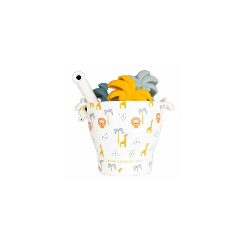 5pc Swim Essentials Kids Beach Bucket Sandpit Toy Set - Jungle