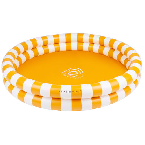 Swim Essentials Kids Inflatable Swimming Pool 100cm Round - Yellow Stripes