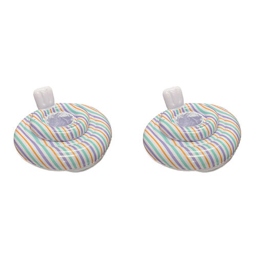2PK Swim Essentials Baby Inflatable Ride On Pool Swimseat Floater Rainbow 0-1y