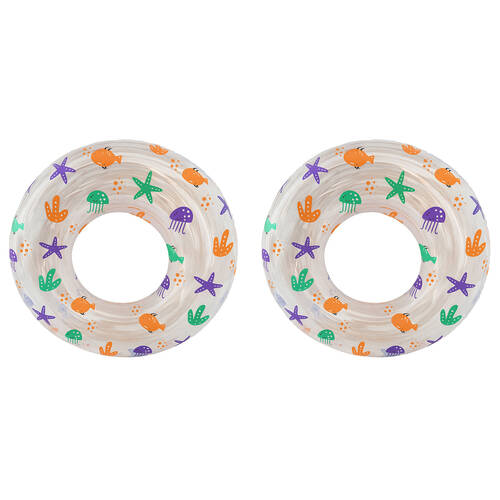 2PK Swim Essentials Kids Inflatable Swimming Ring Floater 55cm Marine Magic