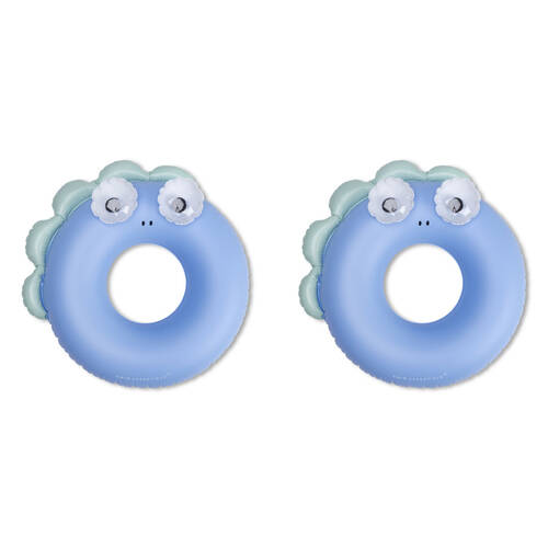 2PK Swim Essentials Kids Inflatable Swimming Ring Beach/Pool Floater Blue 65cm 3y+