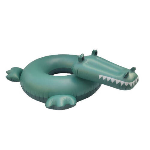Swim Essentials Kids Inflatable Swimming Ring Pool Floater 65cm Green Crocodile