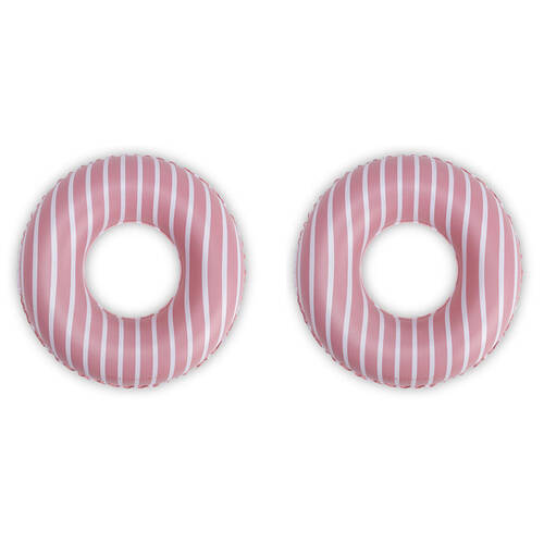2PK Swim Essentials Kids Inflatable Swimming Ring Floater Boldlines Red 55cm 3y+