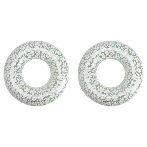 2PK Swim Essentials Kids Inflatable Swimming Ring Pool Floater 90cm Florish Green