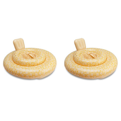 2PK Swim Essentials Baby Inflatable Ride On Pool Swimseat Florish Yellow 0-1y