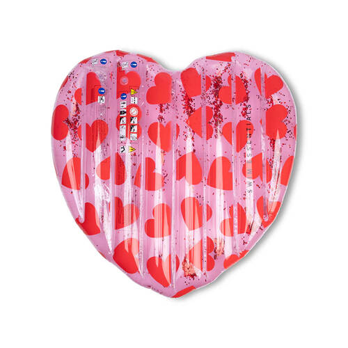 Swim Essentials Kids Inflatable Ride On Pool Float Raft Hearts Heart 6y+