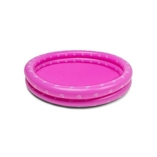 Swim Essentials Children's Inflatable Swimming Pool 100cm Pink Rainbow 12m+