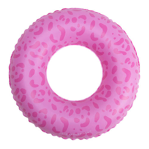Swim Essentials Kids Inflatable Swimming Ring Pool Floater 55cm Pink Leopard
