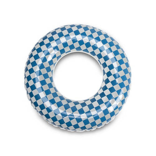 Swim Essentials Kids Inflatable Swimming Ring Floater Checkmate Blue 90cm 6y+