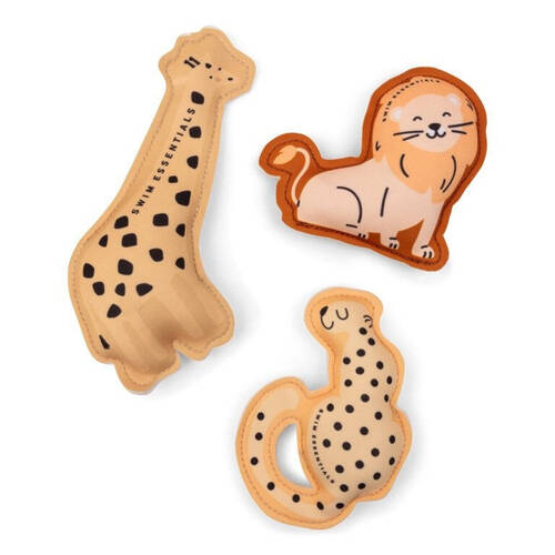 3pc Swim Essentials Diving Buddies Aquatic Pop-Up Water Toy Safari Chique 3y+