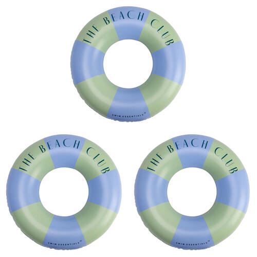 3PK Swim Essentials Kids Inflatable Swimming Ring Pool Floater 90cm The Beach Club
