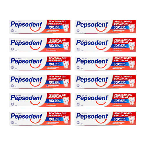 12PK Pepsodent 190g Toothpaste 10x Stronger Teeth Cavity Fighter