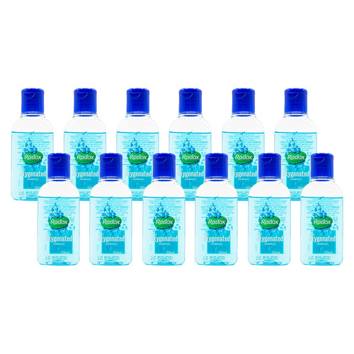 12PK Radox 50ml Feel Oxygenated Shower Gel Body Wash Soap