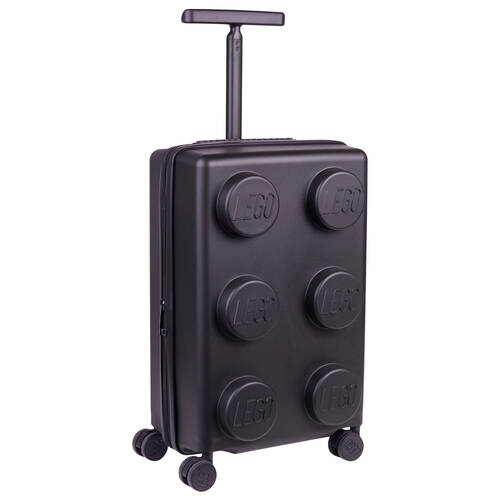 Lego Brick 2x3 Trolley Luggage Suitcase Bag Expandable 35.5x56cm - Black