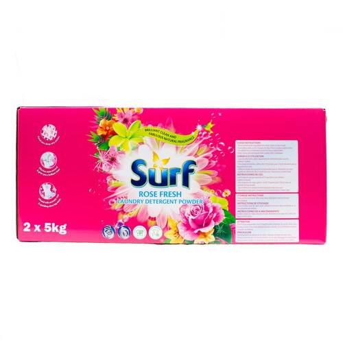 2PK Surf Rose Fresh Laundry Detergent Powder for All Machine Types 5kg