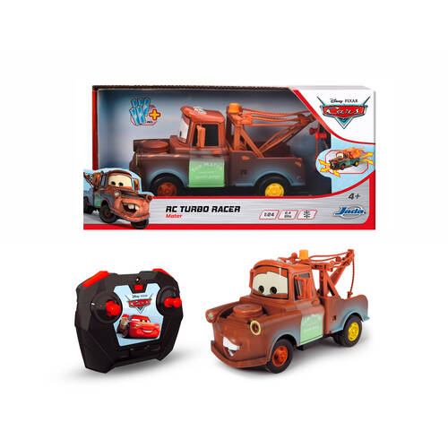 Disney Cars RC Turbo Racer Mater 1:24 Toy Kids - Orange 4y+