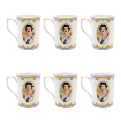 6PK Gibson Gifts Her Majesty Queen Elizabeth Coffee Mug R