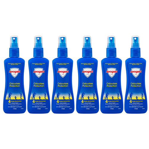 6PK Aerogard 175ml Odourless Insect Repellent Pump Spray