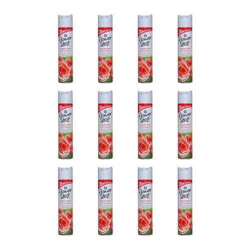 12PK Flower Shop Home/Room Air Freshener Fragrant Rose Fragrance Spray 330ml
