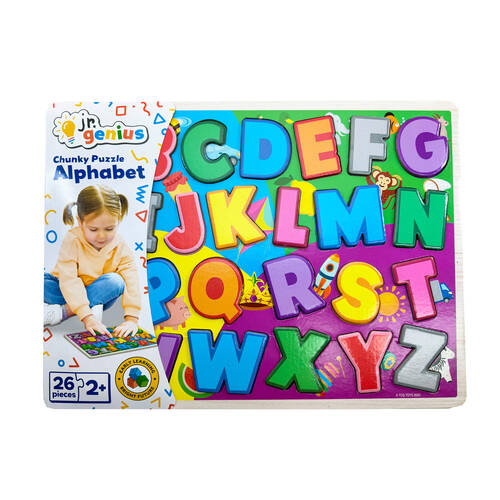 26pc Jr.Genius Chunky Puzzle Alphabet Educational Toy Kids 3y+