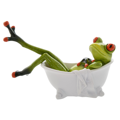 Gibson Gifts Funny Frog Bath Figurine Home Decor 16x12cm